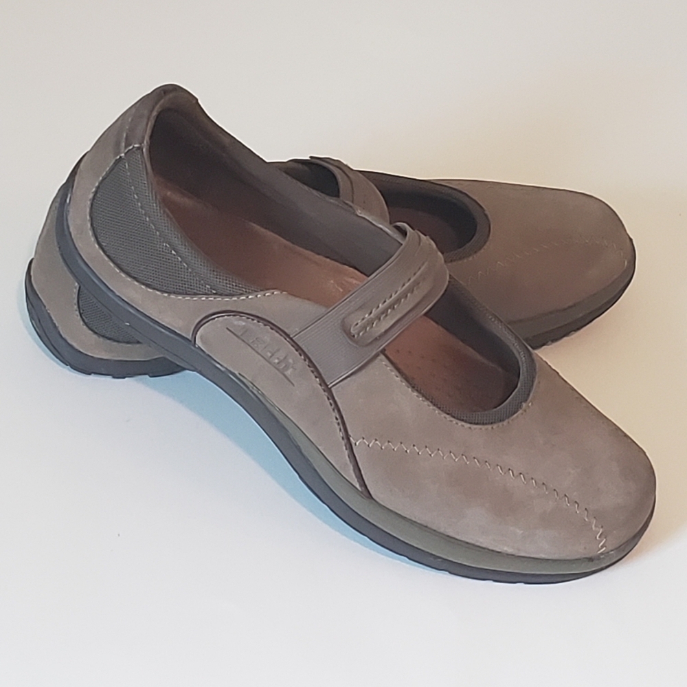 Earth Taupe Mary Jane Comfort Flats